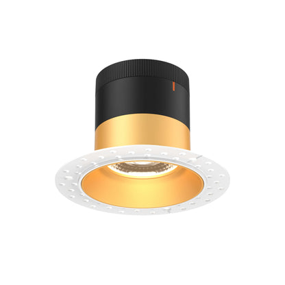 4in Modular Downlight, 5CCT, 35 degree Beam Angle, Regressed, Gold,Trimless