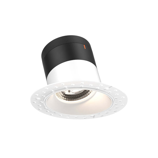 4in Modular Downlight, 5CCT, 20 degree Beam Angle, Slope Ceiling, White,Trimless