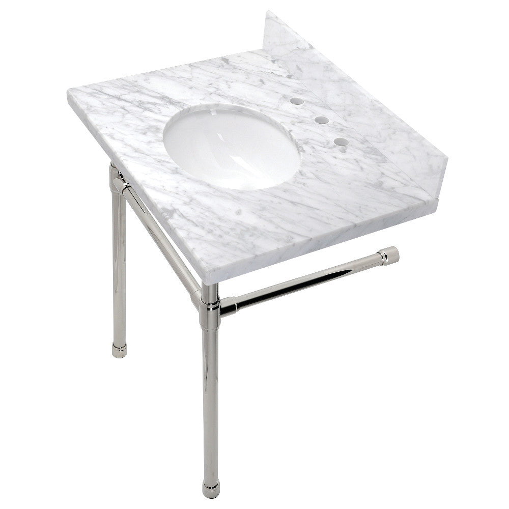 Dreyfuss 30 Inch Console Sink in Carrara Marble