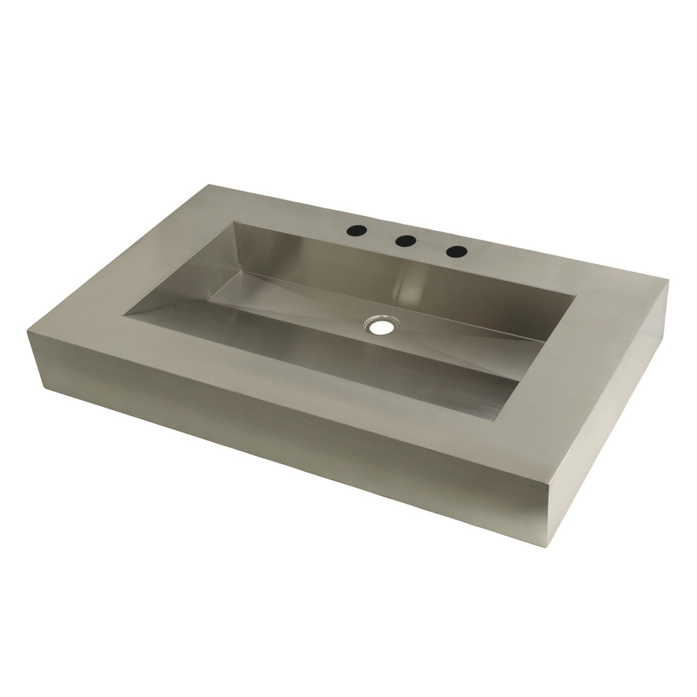 Kingston Commercial 37 Inch Console Sink in Brushed Stainless