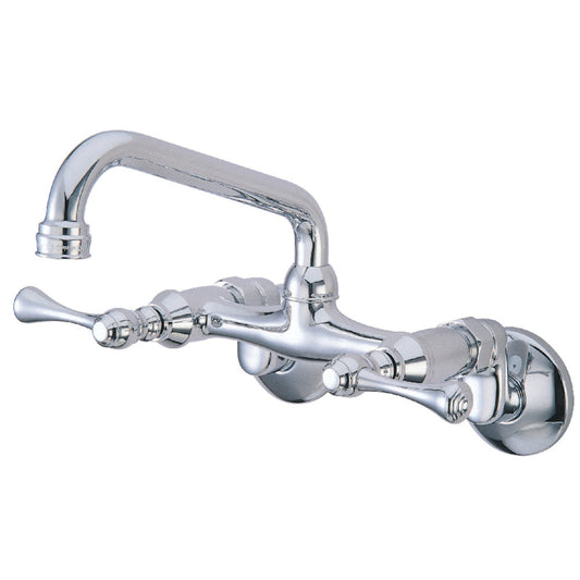 Kingston Wall Mount Kitchen Faucet in Polished Chrome