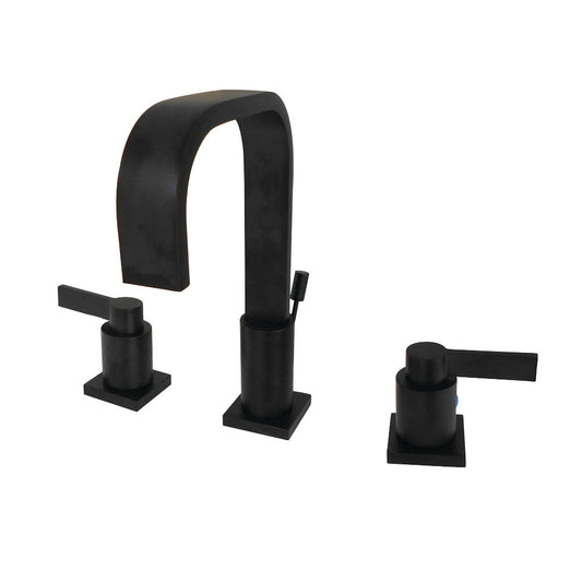 NuvoFusion Widespread Bathroom Faucet in Matte Black