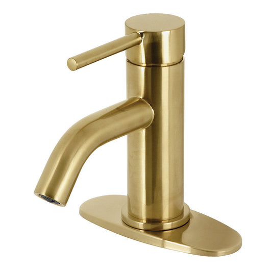 Concord Single-Hole Bathroom Faucet in Brushed Brass