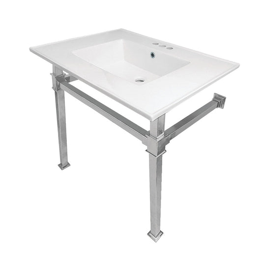 Monarch 31.13 Inch Console Sink in White