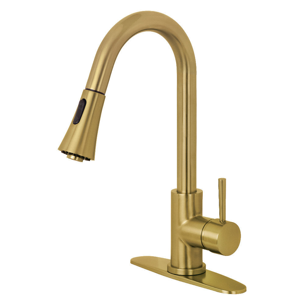 Concord Pull-Down Kitchen Faucet in Brushed Brass