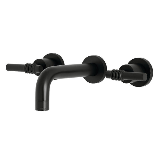 Milano Wall-Mount Bathroom Faucet in Matte Black