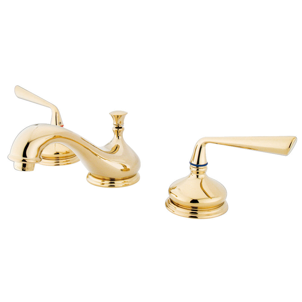Silver Sage Widespread Bathroom Faucet in Polished Brass