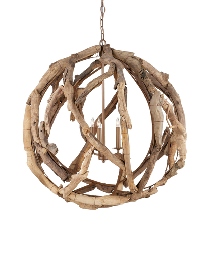 Driftwood Orb Chandelier