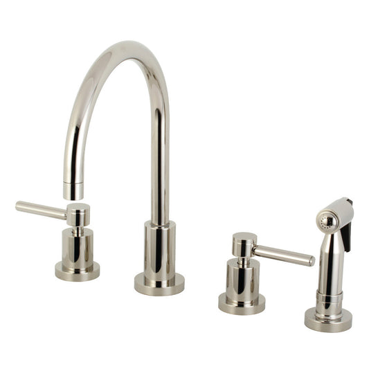 Concord Widespread Kitchen Faucet in Polished Nickel
