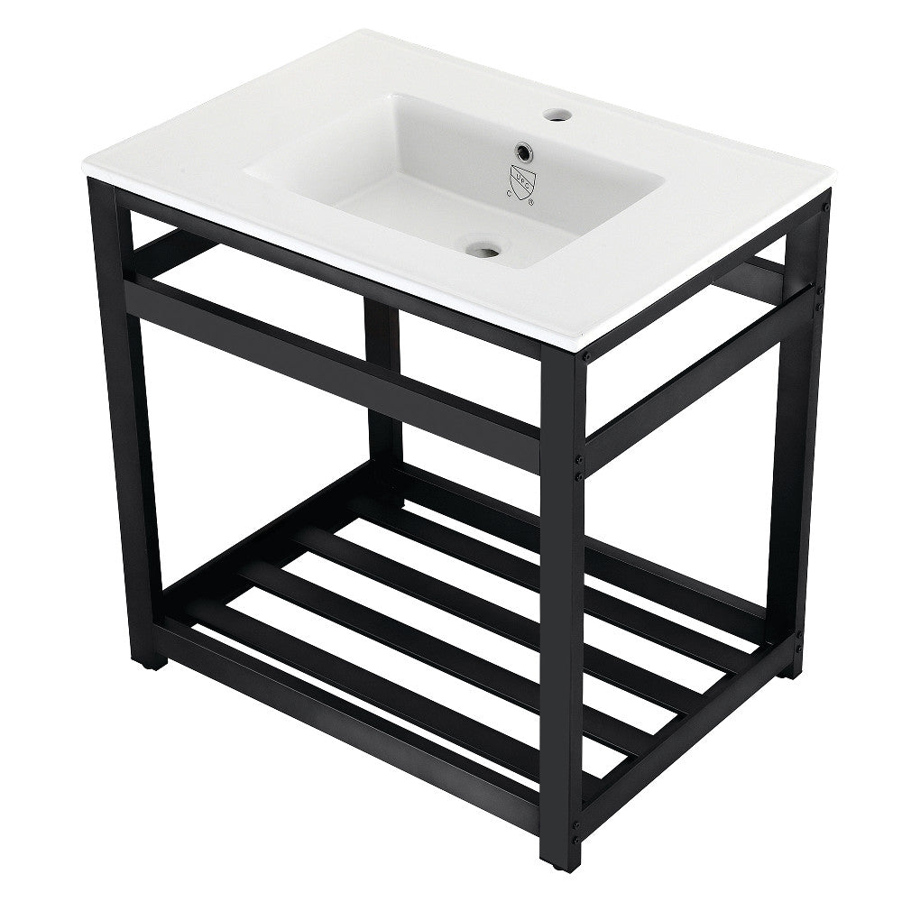 Quadras 31.13 Inch Console Sink in White
