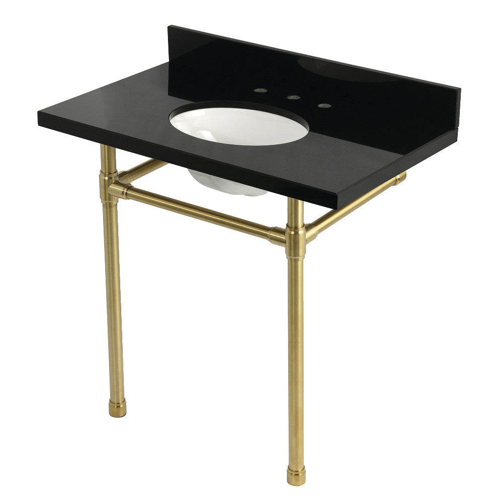 Dreyfuss 36 Inch Console Sink in Brushed Brass