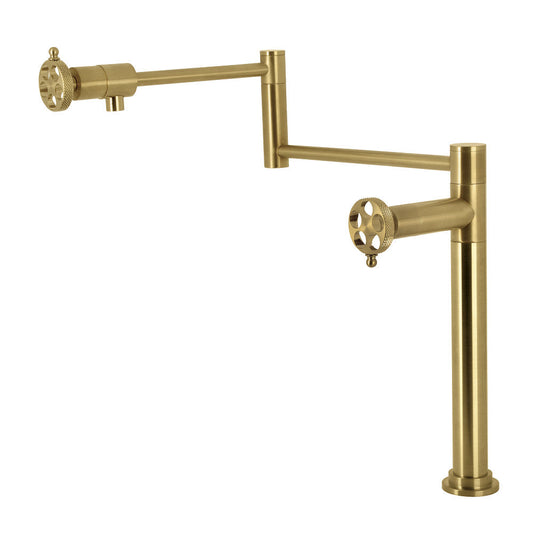Webb Pot Filler Faucet in Brushed Brass