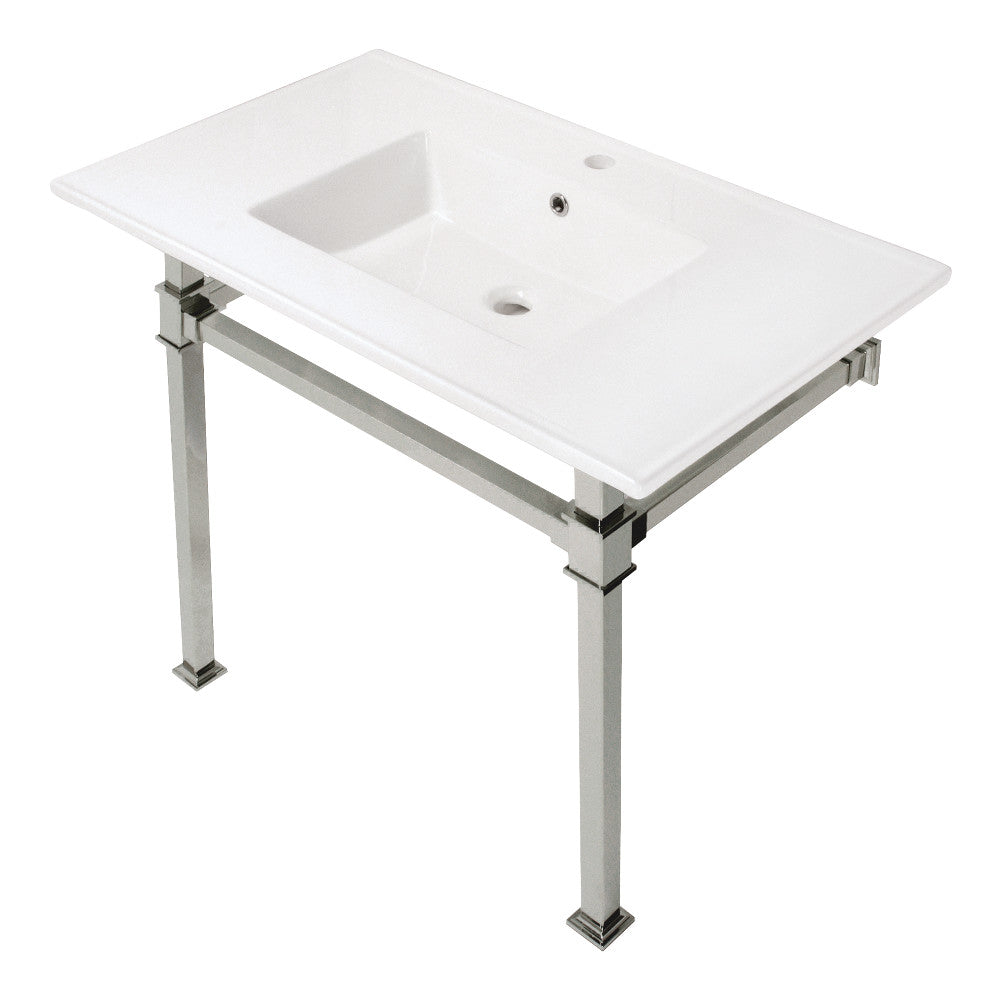 Monarch 37.38 Inch Console Sink in White