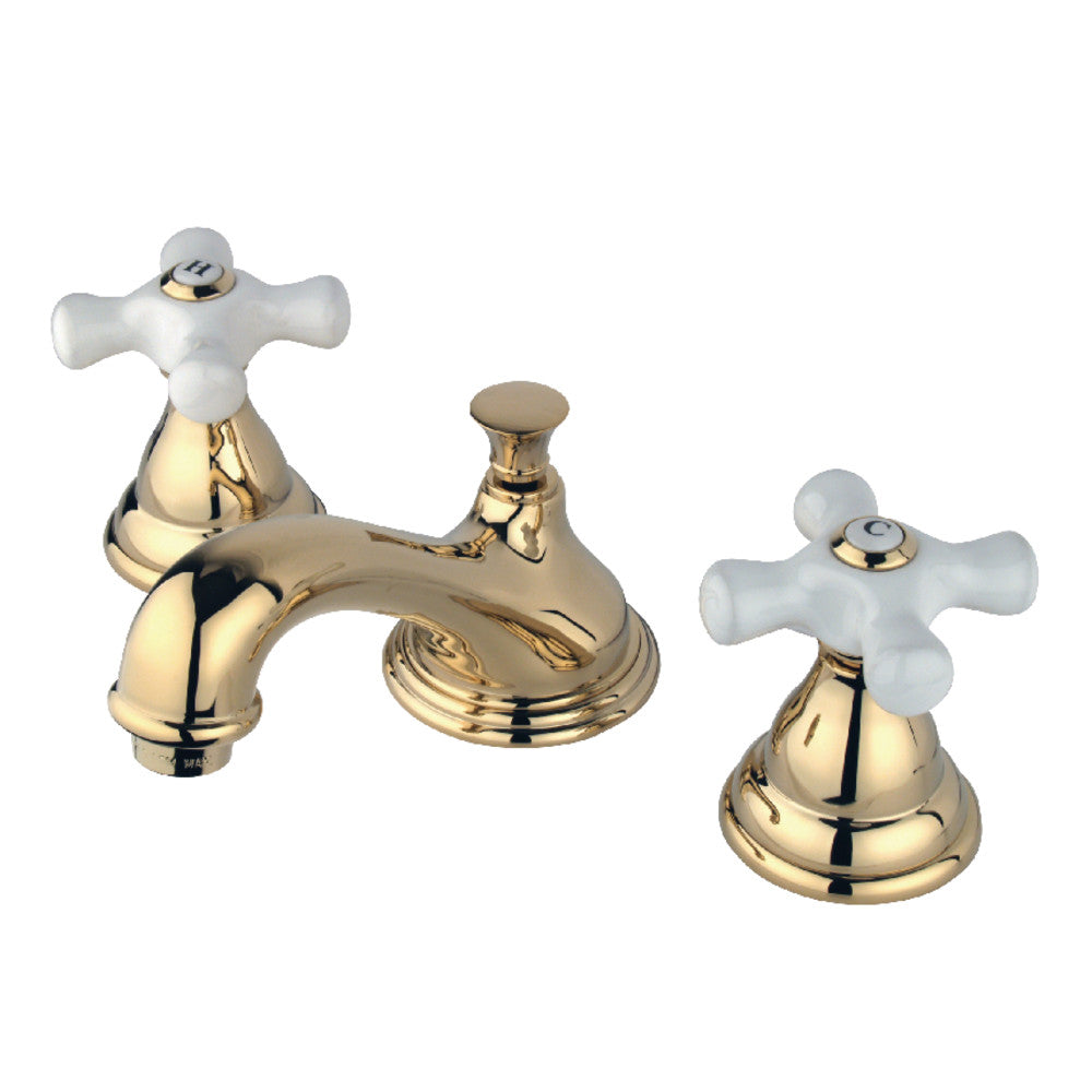 Royale Widespread Bathroom Faucet in Polished Brass