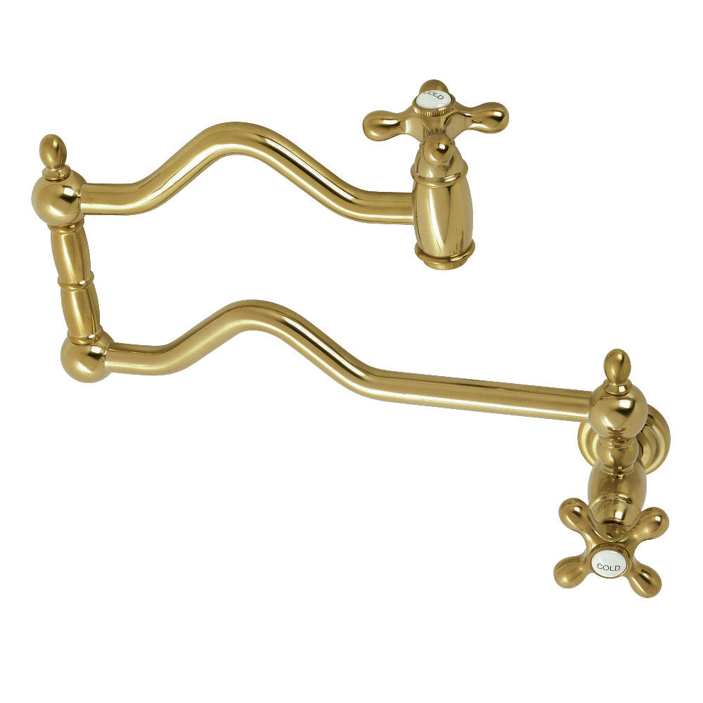 Heritage Pot Filler Faucet in Brushed Brass
