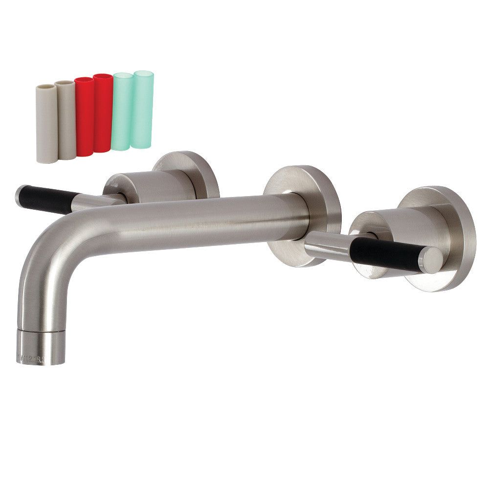 Kaiser Wall-Mount Bathroom Faucet in Brushed Nickel