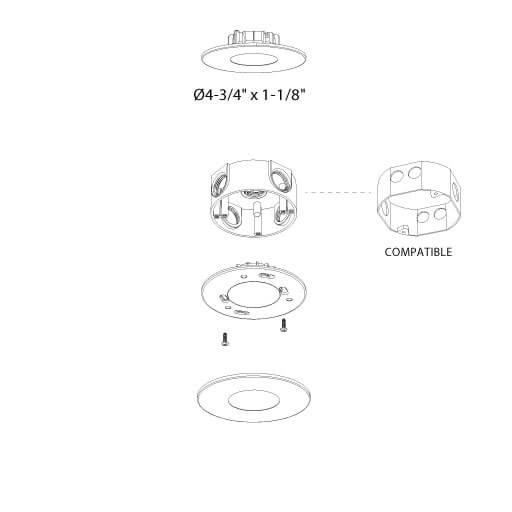 3 In 5CCT Round Retro Fit