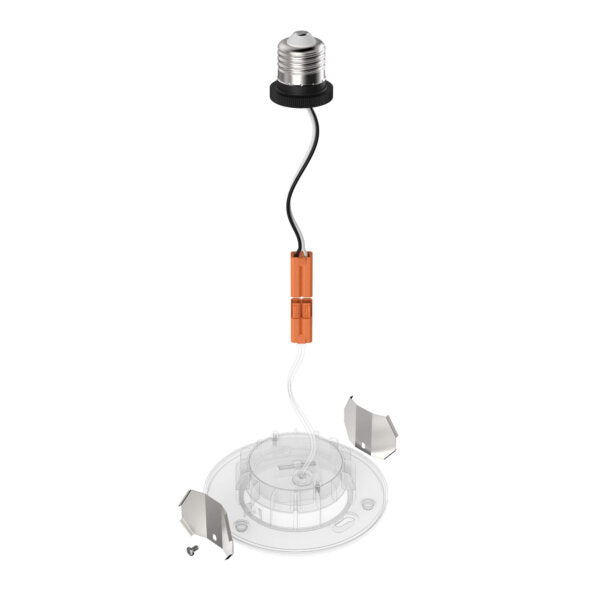 4" can kit for RTJB4 - clips and E26 socket