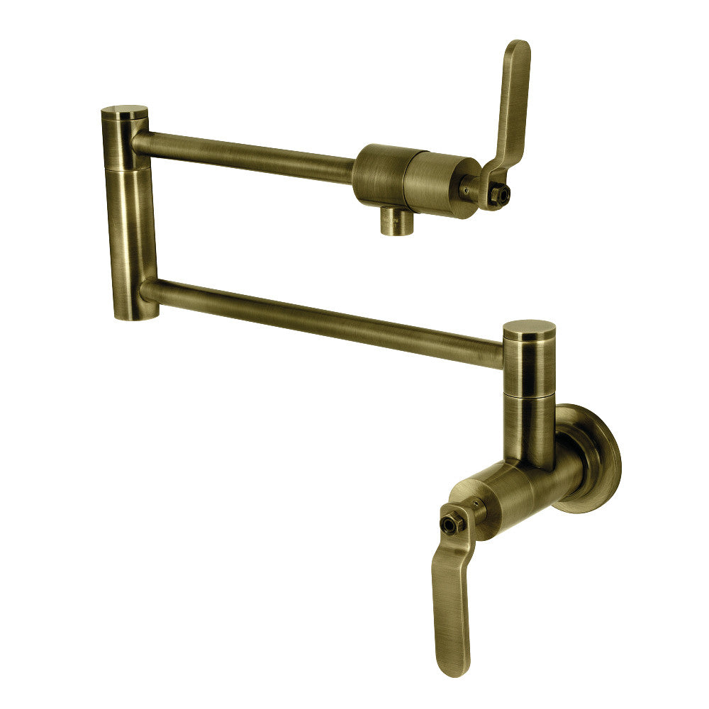 Whitaker Pot Filler Faucet in Antique Brass