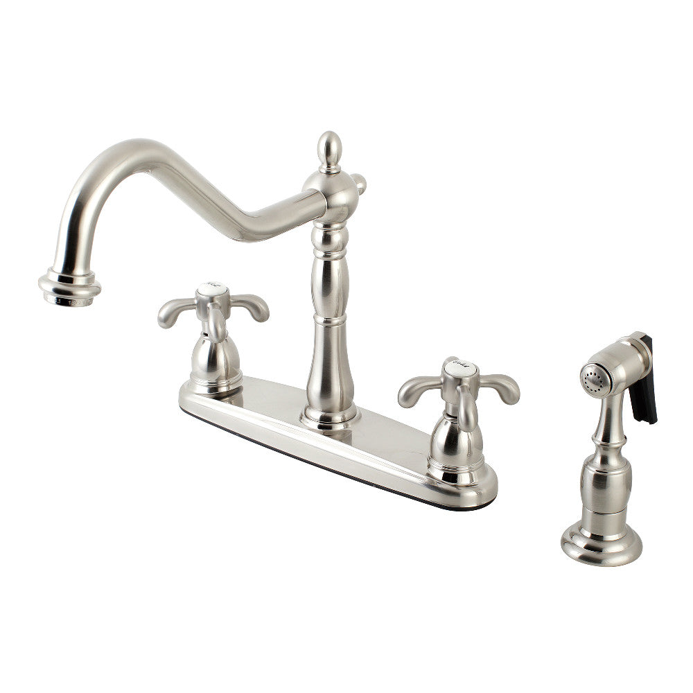 French Country Centerset Kitchen Faucet in Brushed Nickel