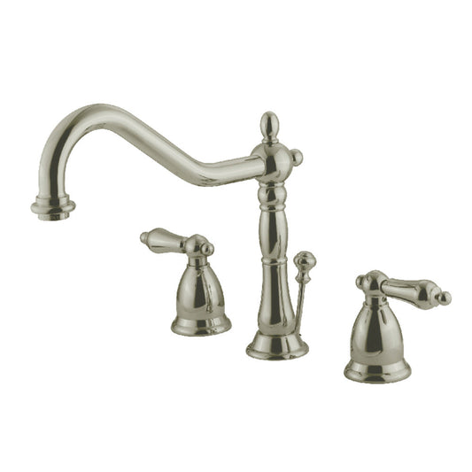Heritage Widespread Bathroom Faucet in Brushed Nickel
