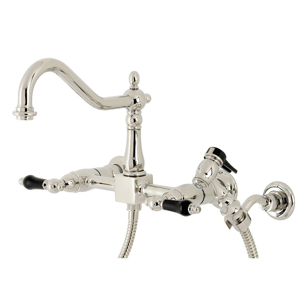 Duchess Wall Mount Kitchen Faucet in Polished Nickel
