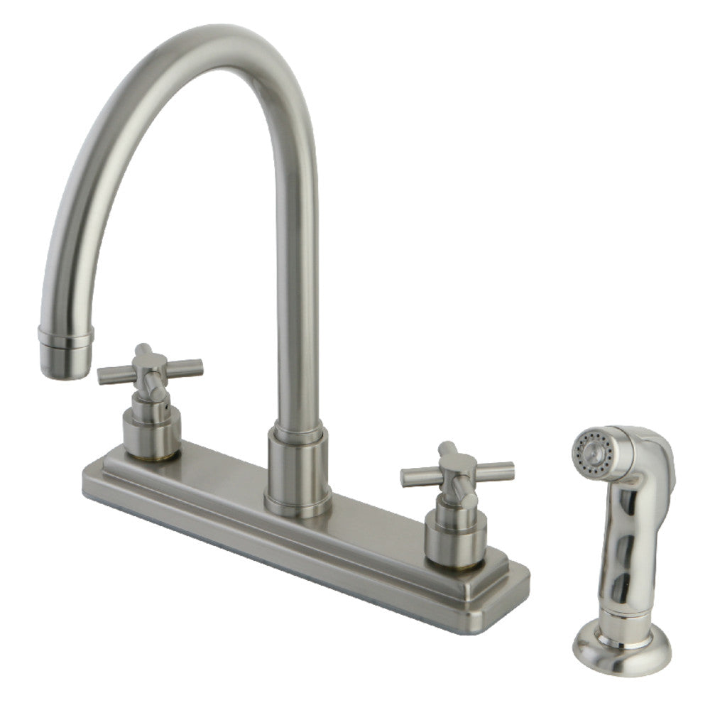 Centerset Kitchen Faucet in Brushed Nickel