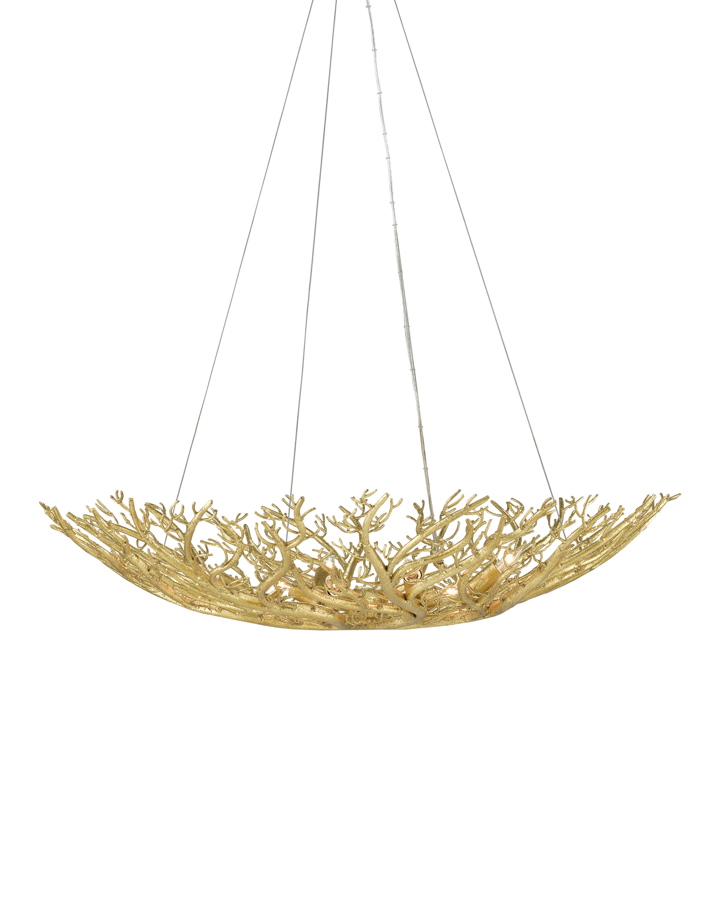 Sea Fan Gold Bowl Chandelier