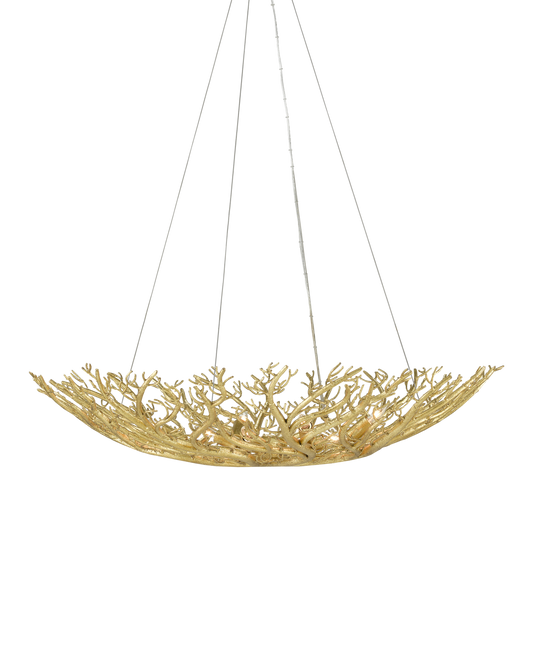 Sea Fan Gold Bowl Chandelier