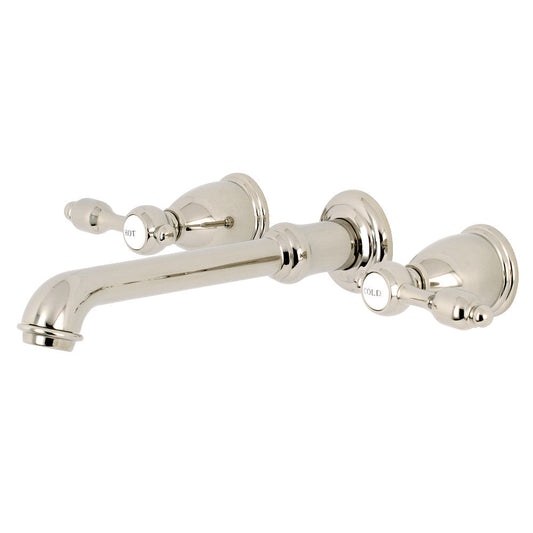 Tudor Wall-Mount Bathroom Faucet in Polished Nickel