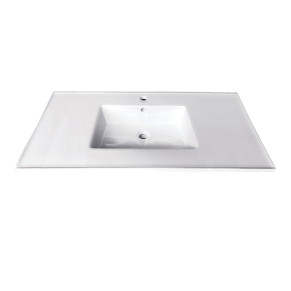 Continental 37.38 Inch Vanity Sink Top in White