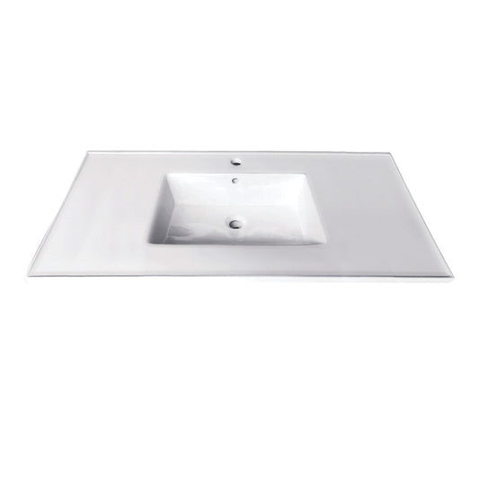 Continental 37.38 Inch Vanity Sink Top in White