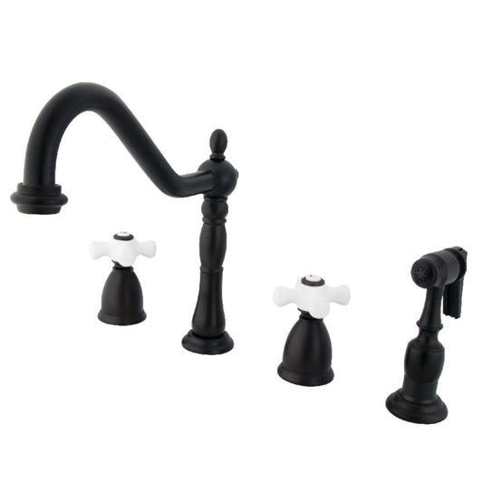 Heritage Widespread Kitchen Faucet in Oil Rubbed Bronze