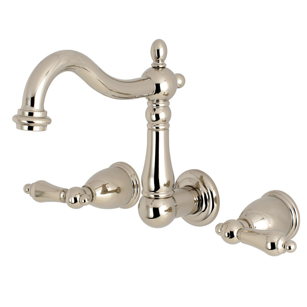 Heritage Wall-Mount Bathroom Faucet in Polished Nickel