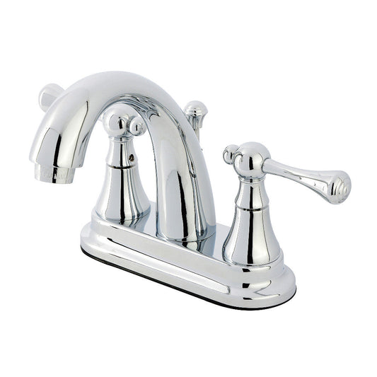 English Vintage 4 Inch Centerset Bathroom Faucet in Polished Chrome