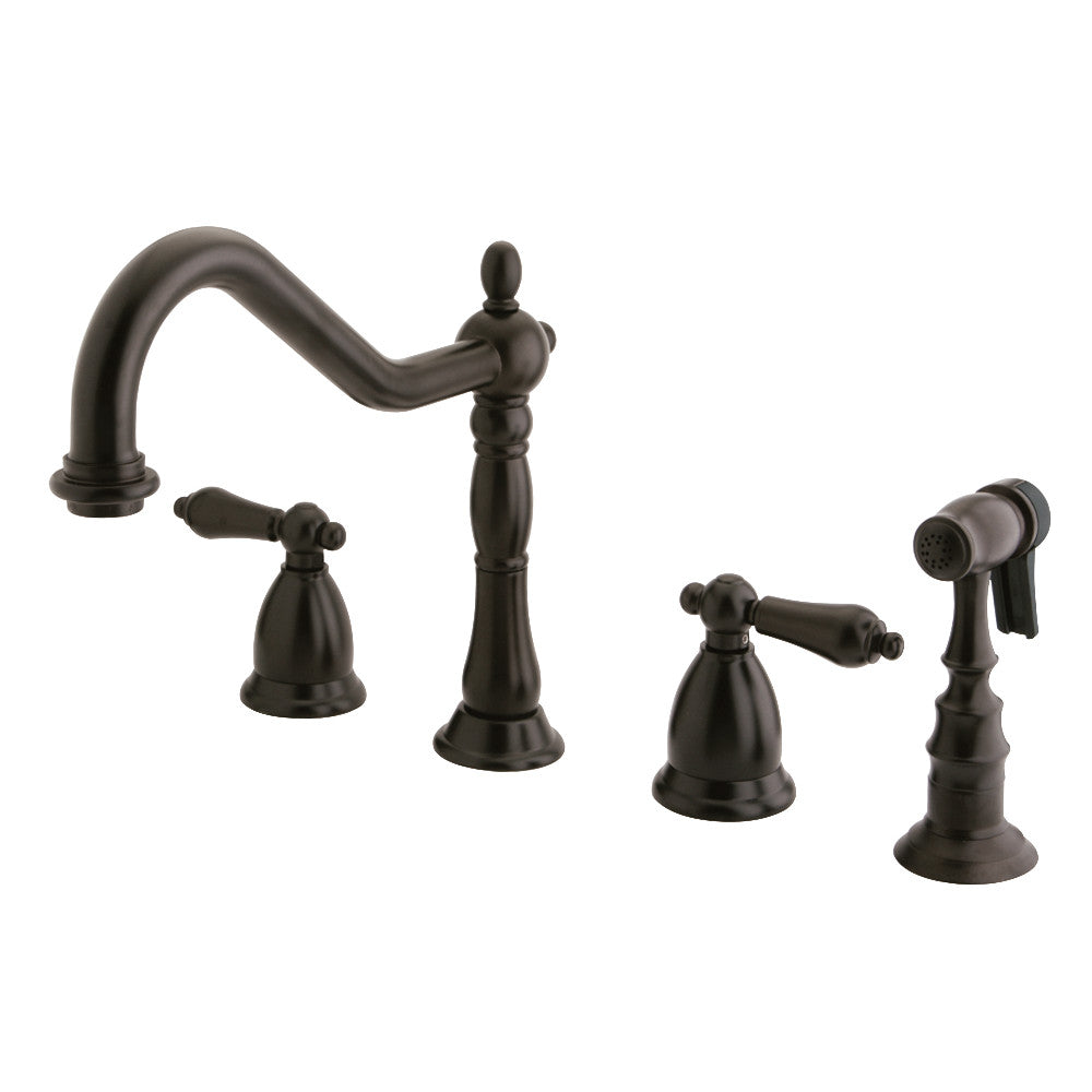 Heritage Widespread Kitchen Faucet in Oil Rubbed Bronze
