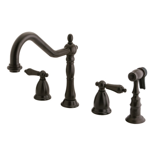 Heritage Widespread Kitchen Faucet in Oil Rubbed Bronze