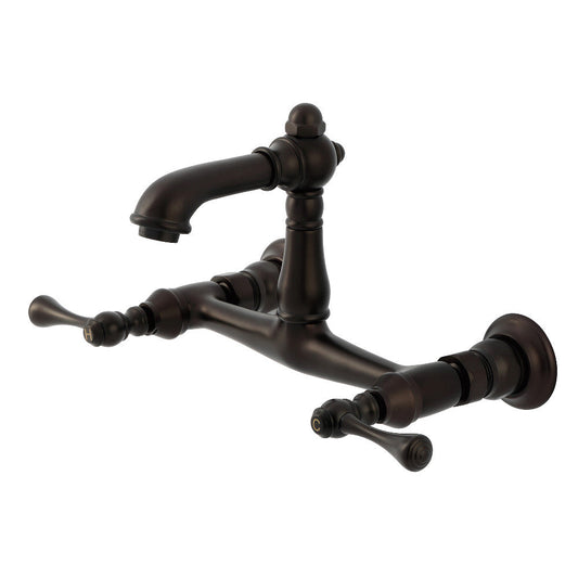 English Country Wall-Mount Bathroom Faucet in Oil Rubbed Bronze
