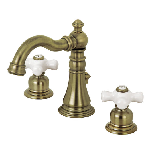 American Classic Widespread Bathroom Faucet in Antique Brass