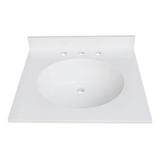 Wimbeldon 25 Inch Vanity Sink Top in White