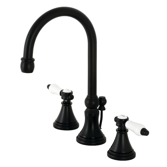 Bel-Air Widespread Bathroom Faucet in Matte Black