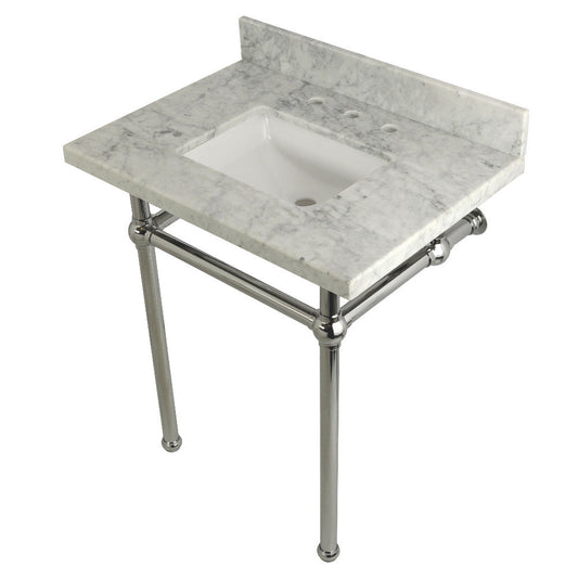Templeton 30 Inch Console Sink in Carrara Marble