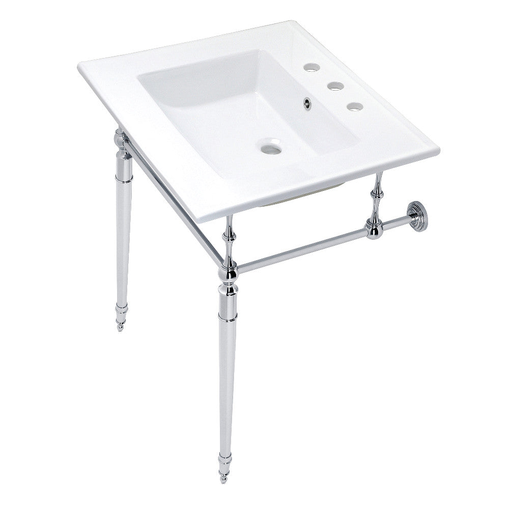 Edwardian 25.19 Inch Console Sink in White