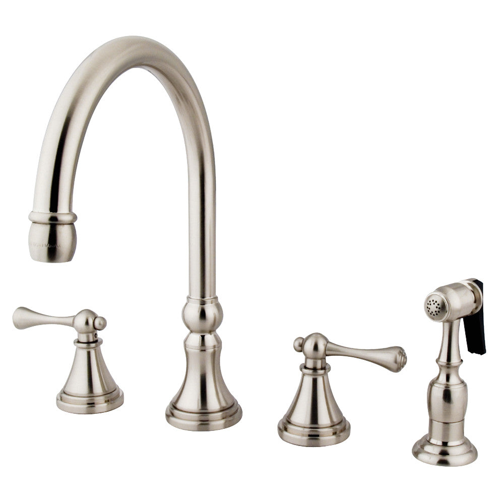 Governor Widespread Kitchen Faucet in Brushed Nickel