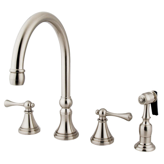 Governor Widespread Kitchen Faucet in Brushed Nickel