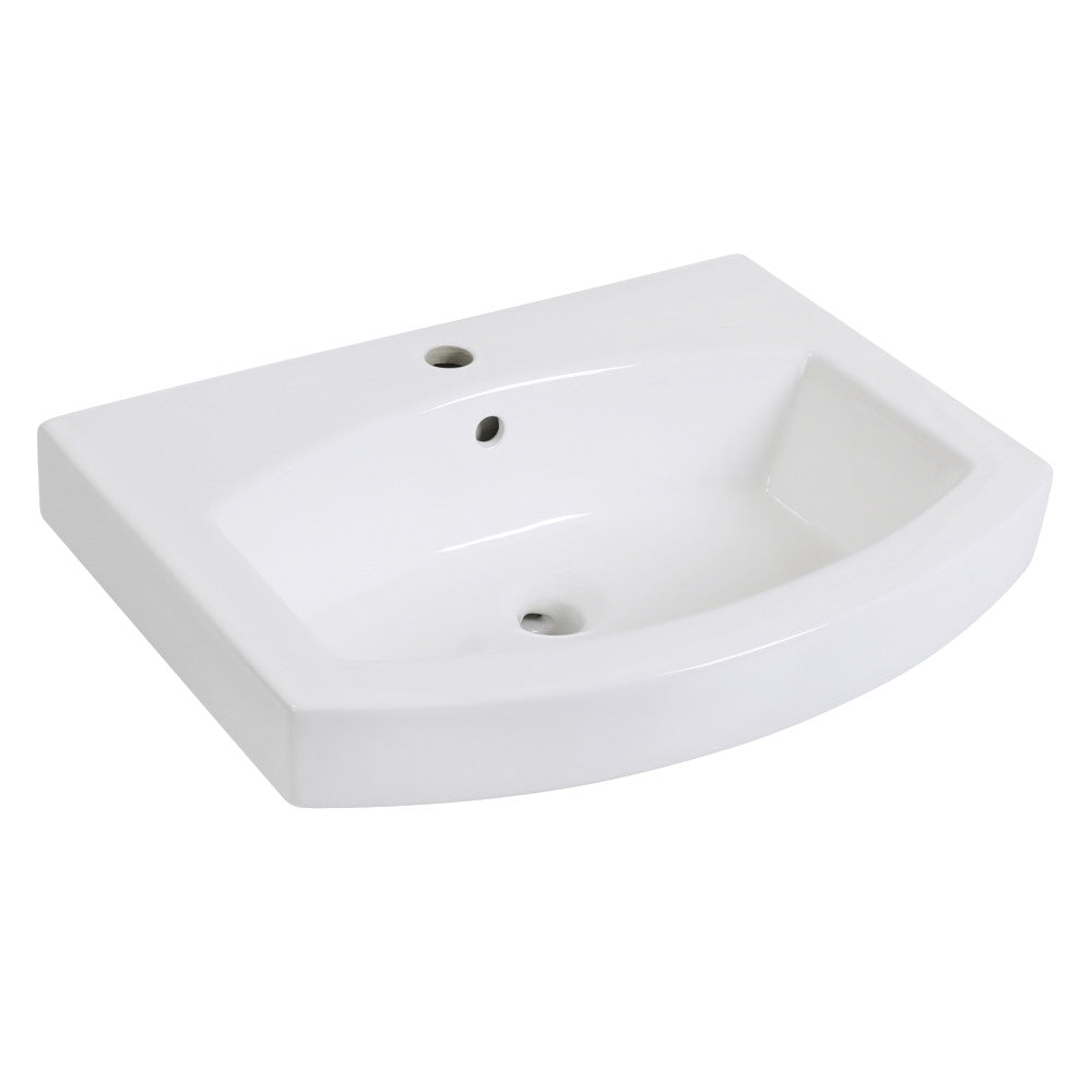 Inflection 24 Inch Console Sink in White