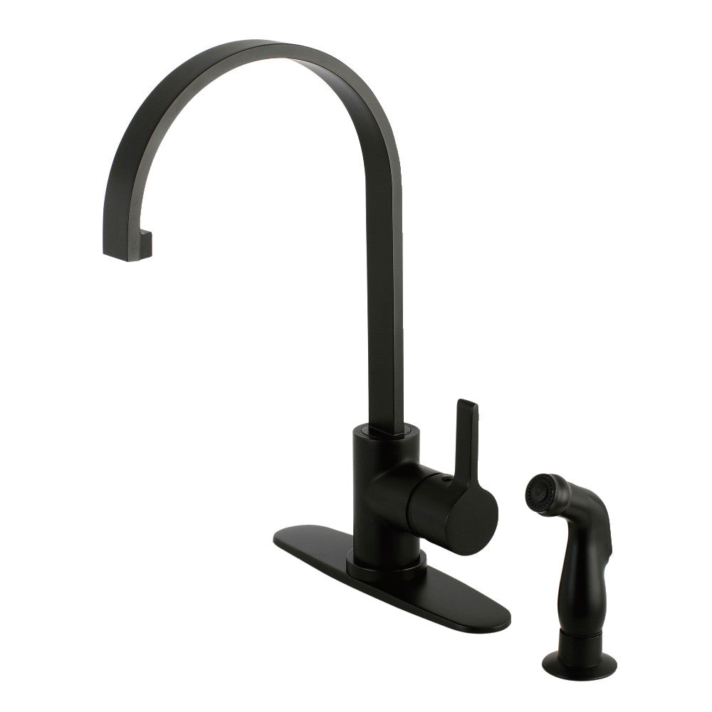 Continental One Handle Kitchen Faucet in Matte Black