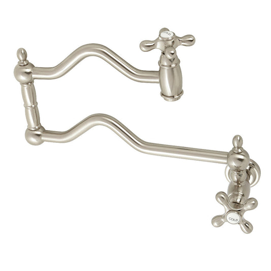 Heritage Pot Filler Faucet in Brushed Nickel