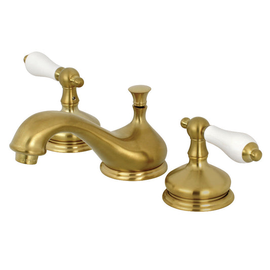 Heritage Widespread Bathroom Faucet in Brushed Brass
