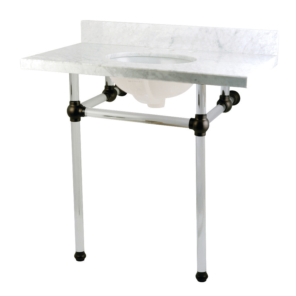 Templeton 36 Inch Console Sink in Carrara Marble